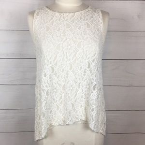 Dolce Ragazza Split Back Silk Top White S